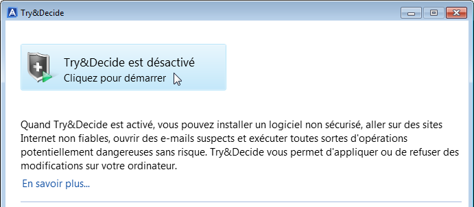 démarrage TnD 170
