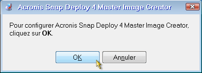 Prompt for configuring the master image creator
