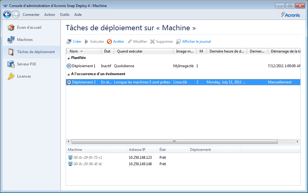 Deployment task is scheduled