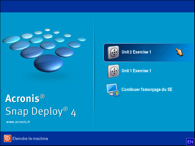 The custom boot menu
