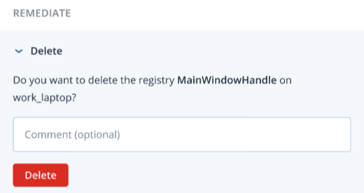 Elimina voce del Registro di sistema