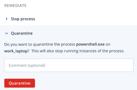 Processo in quarantena