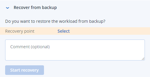 Ripristino da backup