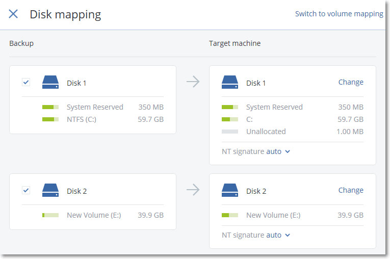 Map disks. Disk Map
